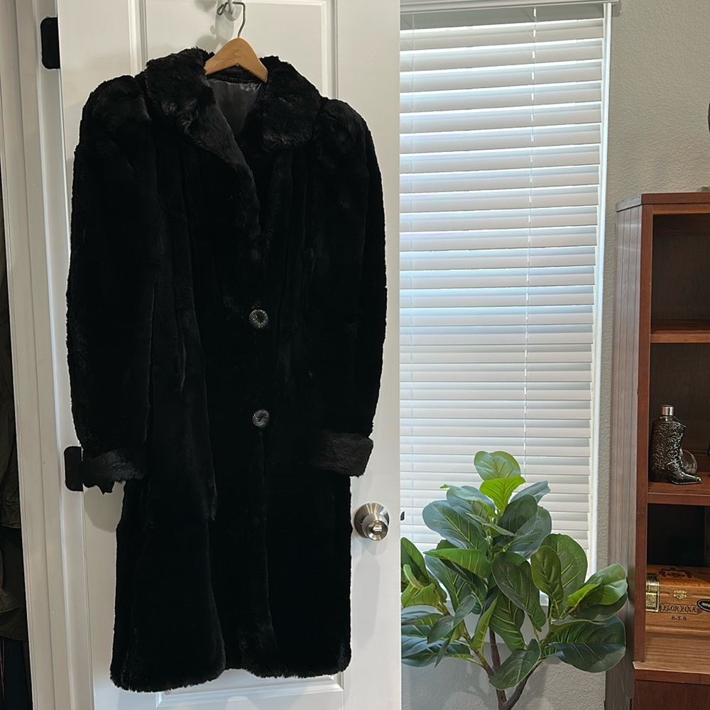 Vintage Black Fur Coat